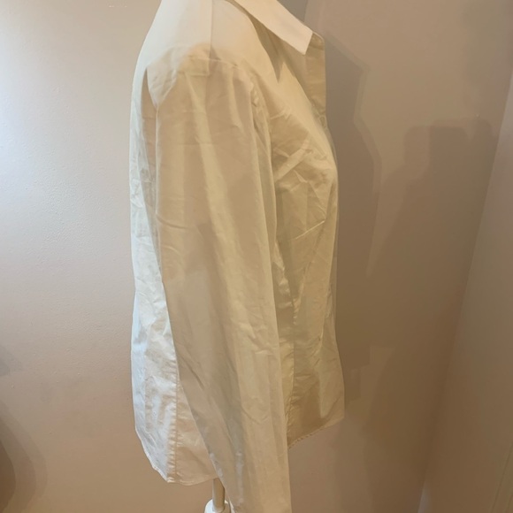New York & Co. stretch white cotton shirt, size L - Picture 4 of 4